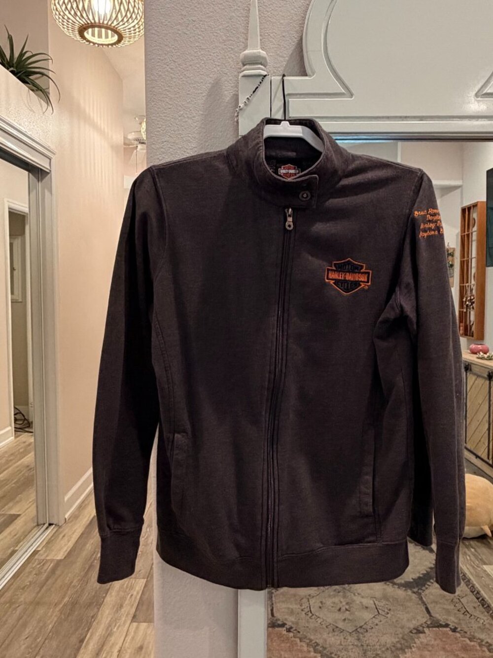 Harley-Davidson Women's Full Zip Jacket Embroidered Daytona Beach Size M